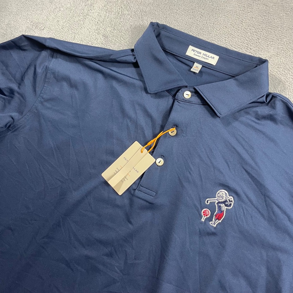 Peter Millar Aronimink Golf Club Polo Mens XL Navy Summer Comfort Performance